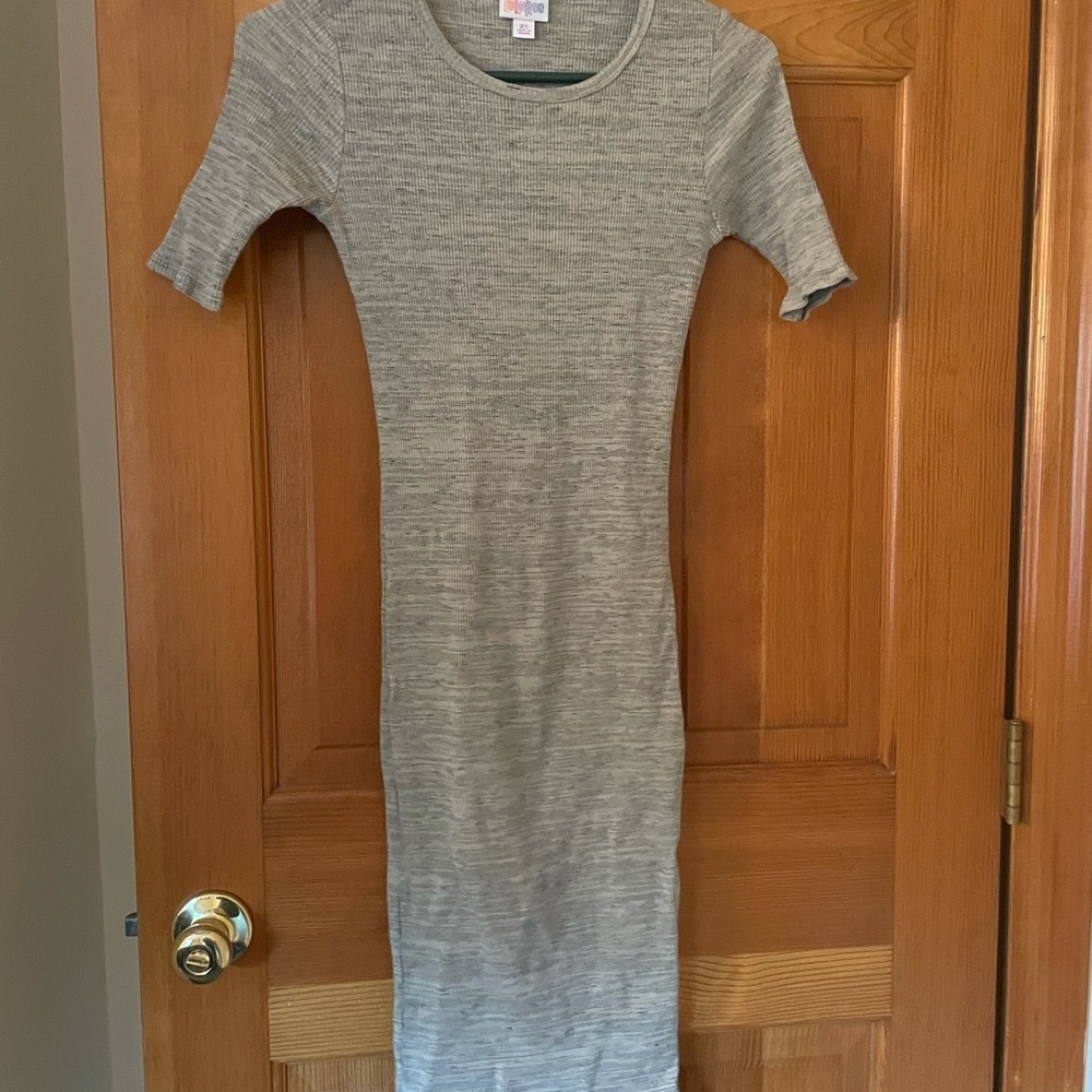 LuLaRoe Dress Grey Ribbed Size XS